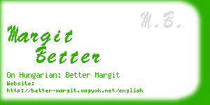 margit better business card